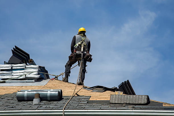 Professional Gutter Installation technician working in Tougaloo, MS
